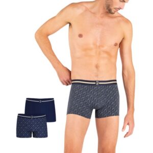 2 Boxers homme EMINENCE modèle smiley LV74 bleu