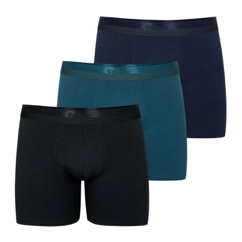 3 Boxers homme forme longue EMINENCE modèle LV28 bleu