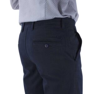 Pantalon homme coton peau de pêche LCDN bleu Arex83