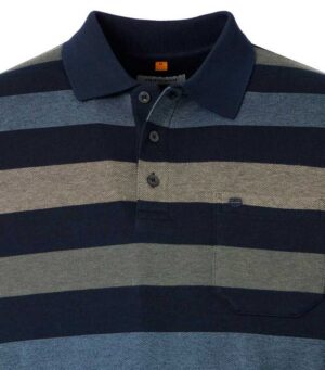 polo homme manches longues REDMOND rayé horizontalement 4 couleurs