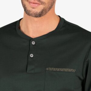 Pyjama homme mercerisé vert et gold EMINENCE
