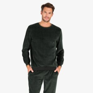 Pyjama homme velours jogging EMINENCE vert foncé