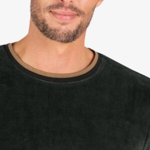 Pyjama homme velours jogging EMINENCE vert foncé