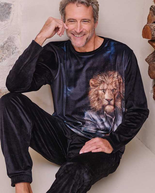 Pyjama velours tête de lion MASSANA