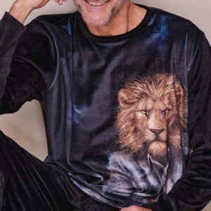 Pyjama velours tête de lion MASSANA