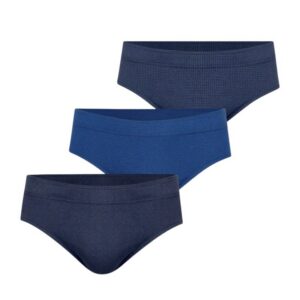 Slip homme taille basse EMINENCE pack de 3 en bleu LC14