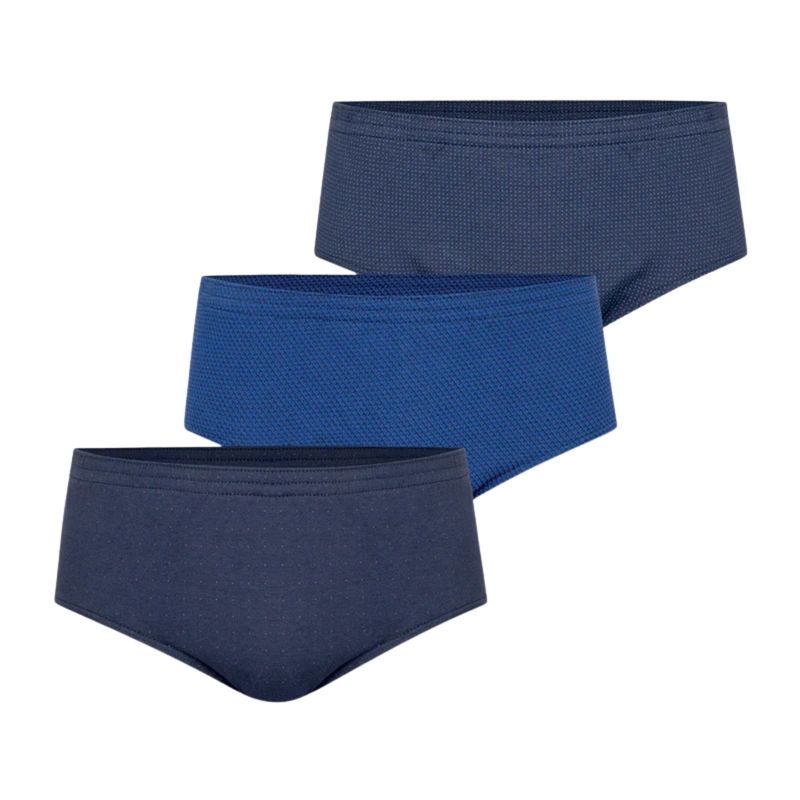Slip homme taille haute EMINENCE 100% coton LW24 bleu