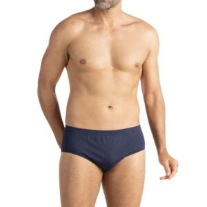Slip homme taille haute EMINENCE 100% coton LW24 bleu