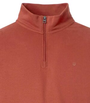 pull sweat col montant REDMOND orange/rouge