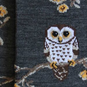 Chaussettes homme laine LABONAL grises motif chouette