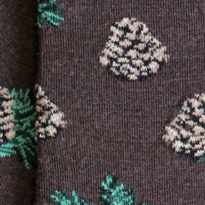 Chaussettes homme en laine LABONAL fantaisie pommes de pin