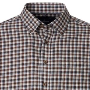 Chemise homme coton flanelle CASAMODA marron et beige