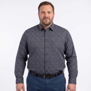 chemise homme marron micro fantaisie MARVELIS Casual Fit