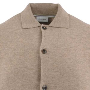 cardigan boutonné laine coton beige PIERRE CARDIN